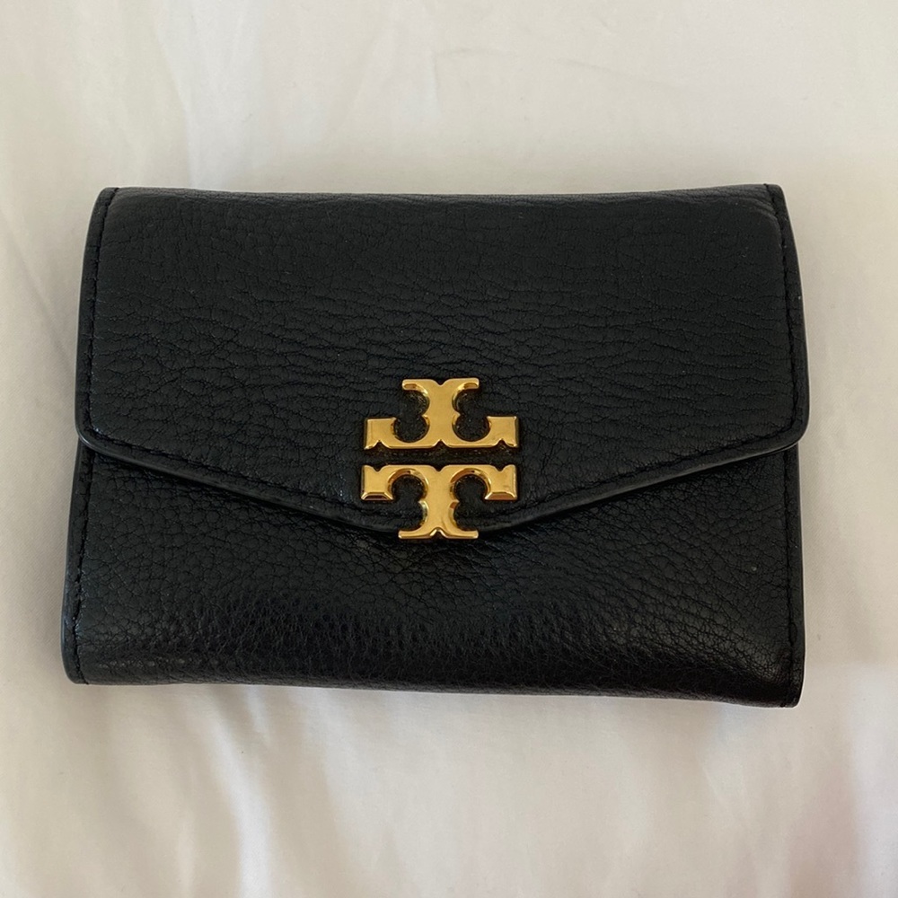 TORY BURCH black leather wallet